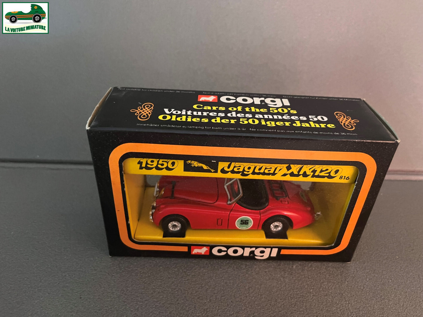 Ancienne Miniature Voiture Corgi Toys Jaguar XK120 1950 1983 12cm 1/36