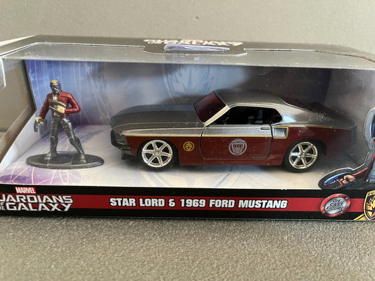 Voiture miniature 1969 Ford Mustang Star Lord Marvel Gardiens Galaxie Jada 1/32