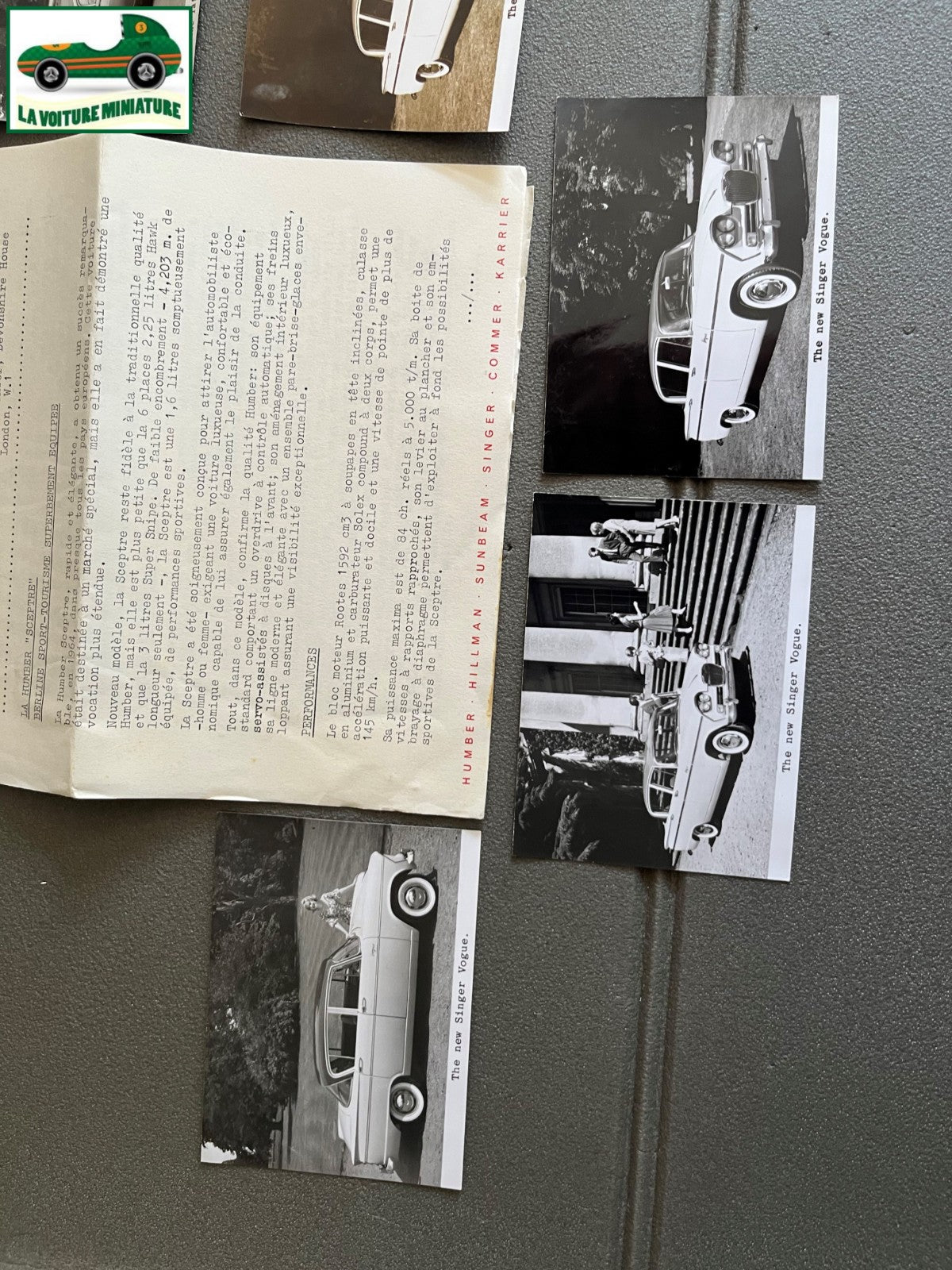 Ancien Documentation Automobile Communiqué Presse Rootes Motors Humber Photo