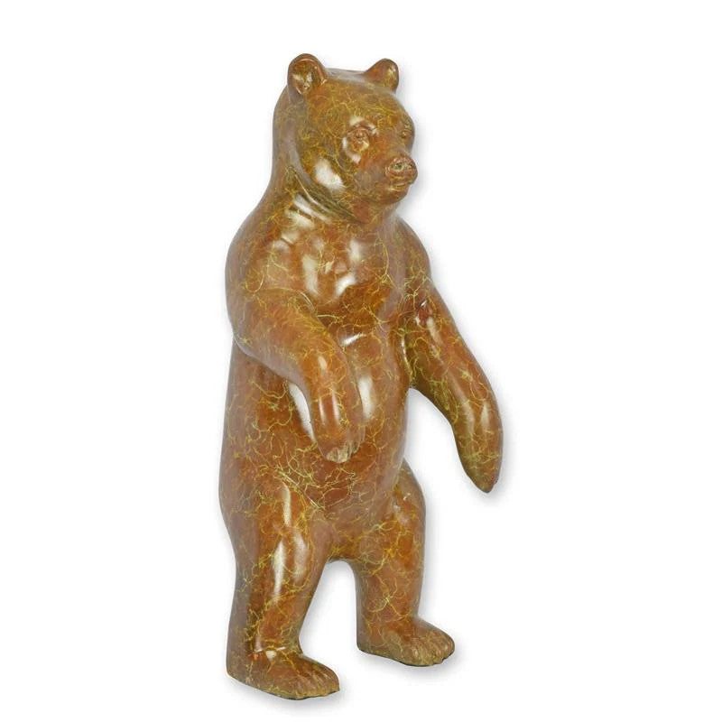 STATUE MODERNE SCULPTURE BRONZE OURS BR