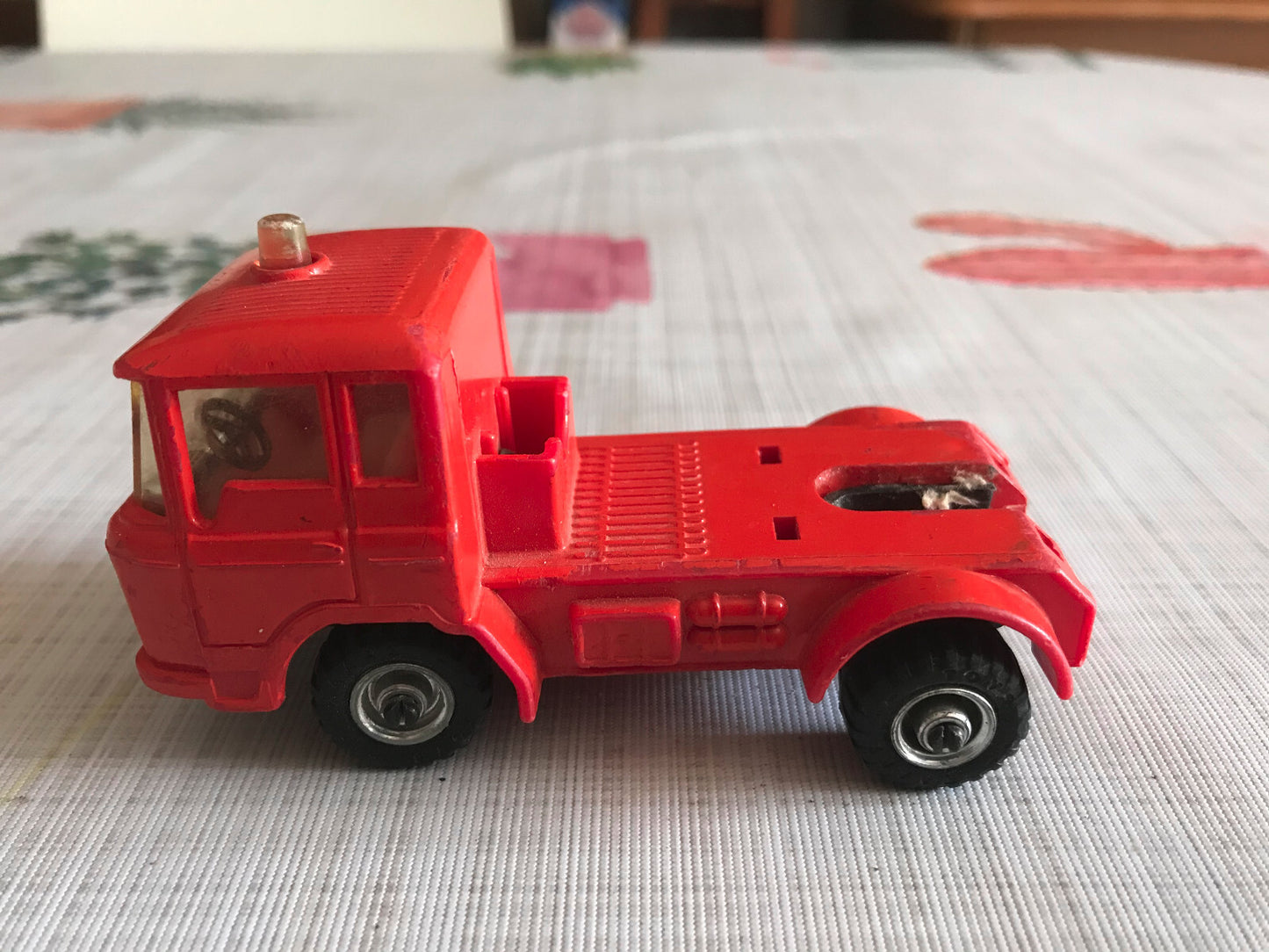Ancienne Voiture Miniature Camion Tracteur Semi Remorque DAF Greece Plastique