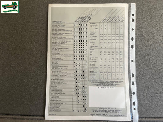 Ancien Dépliant Brochure Documentation Automobile Lada Cars