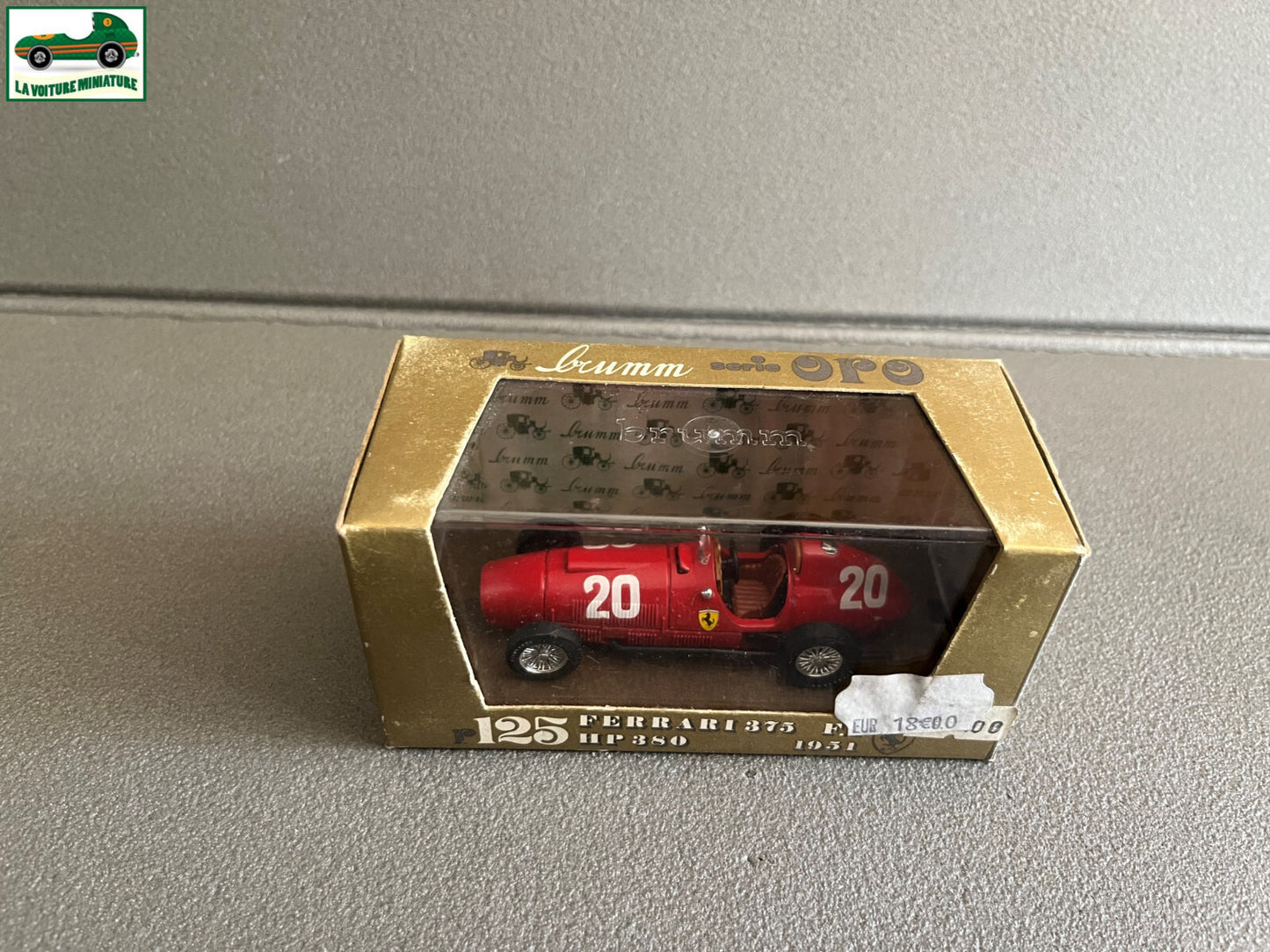 Voiture Miniature Ferrari 375 F1 Formule 1 Ascari Alberto Brumm Italy au 1/43