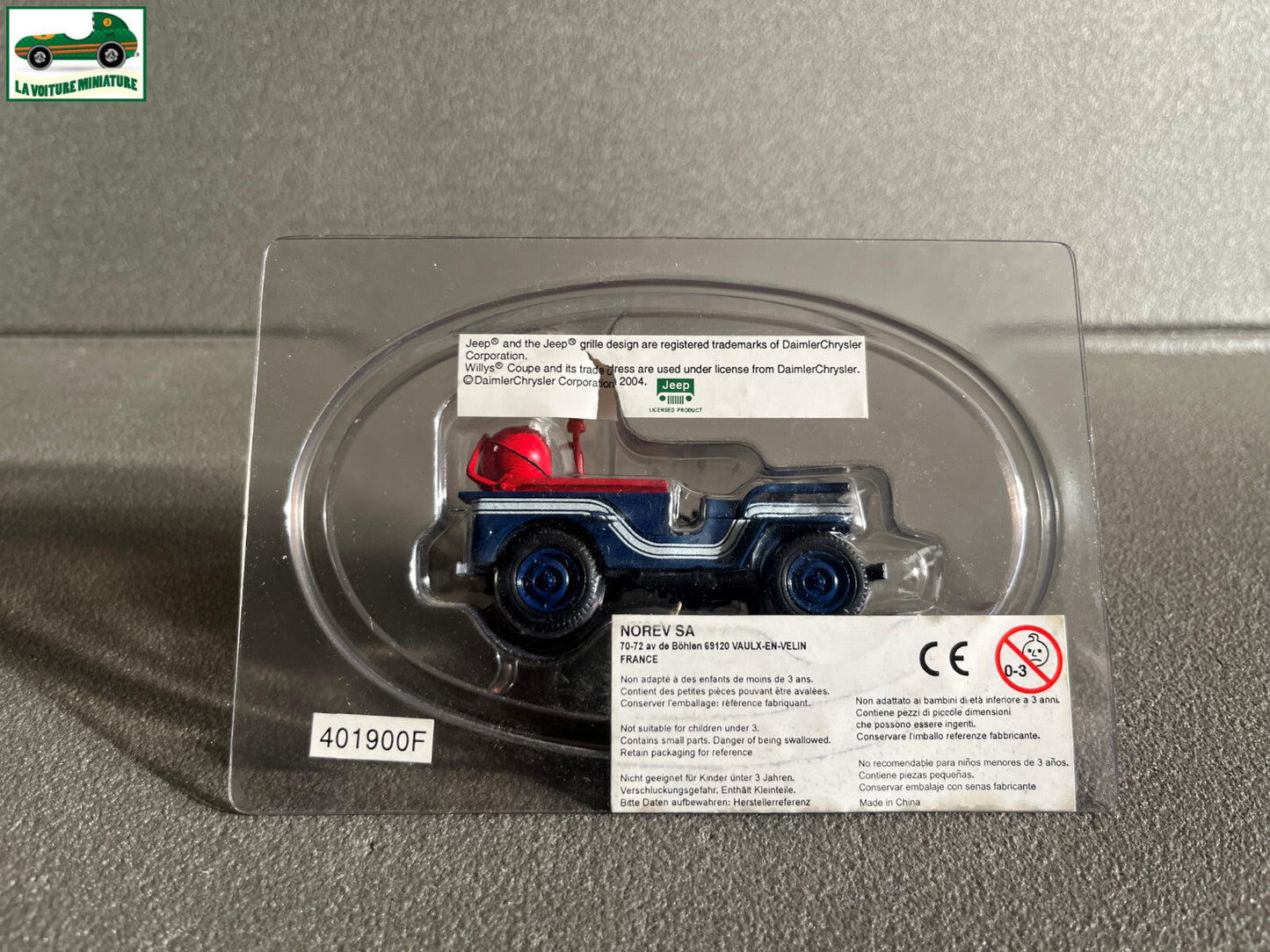 Voiture Miniature Jeep Willys Gendarmerie Norev Hachette 1/43
