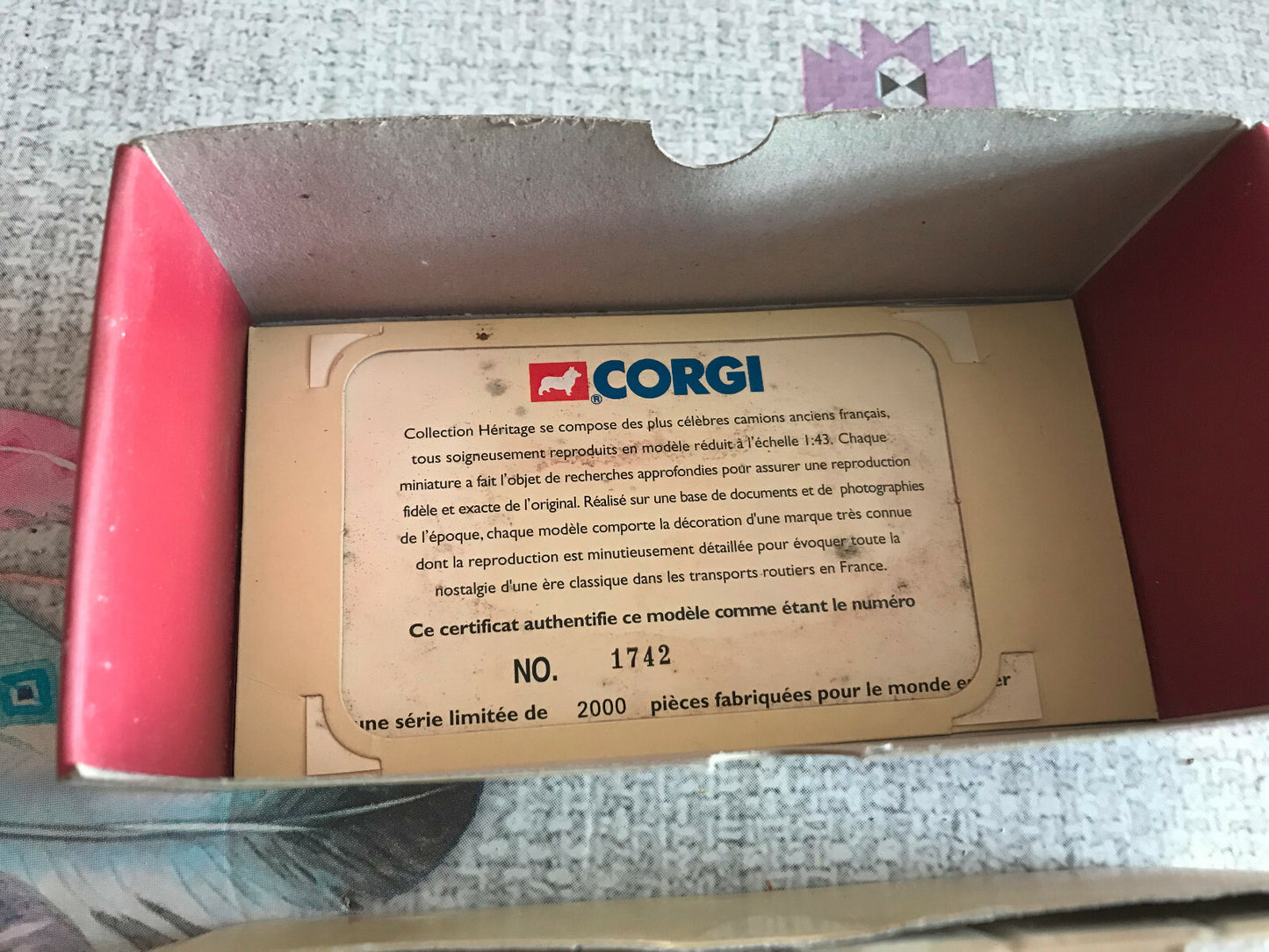 Voiture Miniature Fourgon Peugeot D3A Atlantic Corgi 70624 1/43