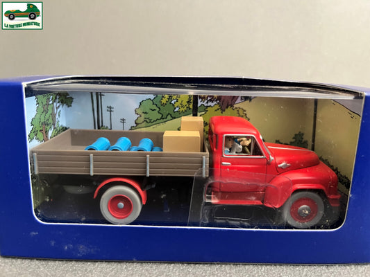 Miniature En Voiture Tintin Camion Rouge Ile Noire Hanomag Hergé Atlas au 1/43