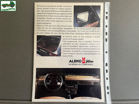 Ancien Dépliant Brochure Documentation Automobile Aleko S Reseau Poch