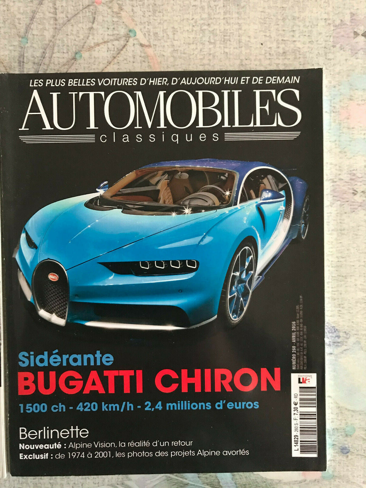 Livre Revue Voiture Automobile Lot de 3 Automobiles Classiques Bugatti Citroen