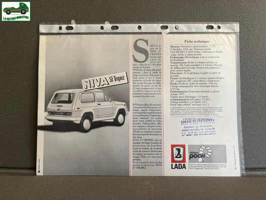 Ancien Dépliant Brochure Documentation Automobile Lada 4x4 Niva St Tropez