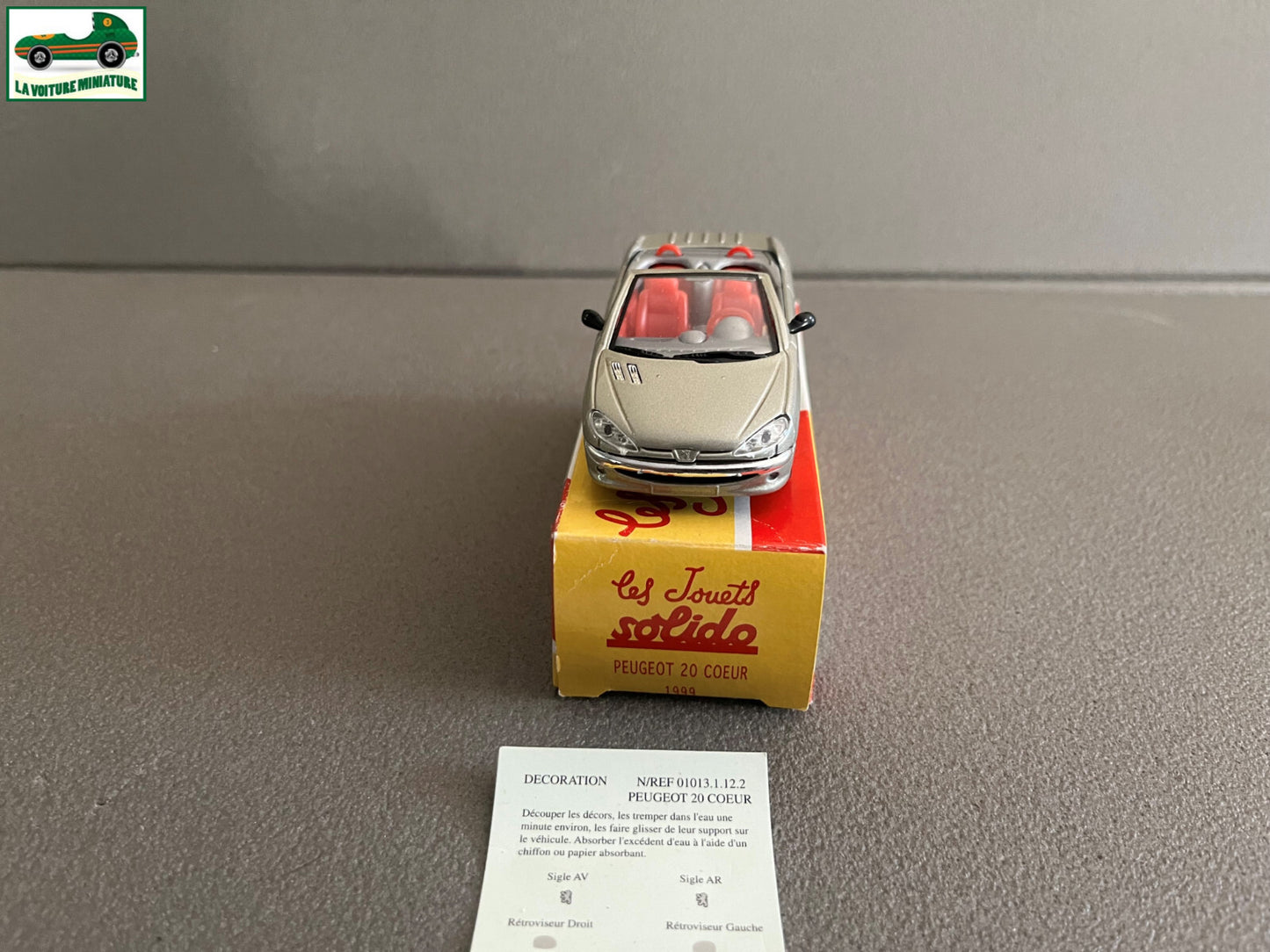 Voiture Miniature Peugeot 20 Coeur 1999 206 Solido Hachette 1/43