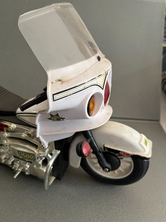 Jouet Ancien Plastique Moto Police California Highway Patrol Super 1500 Pile