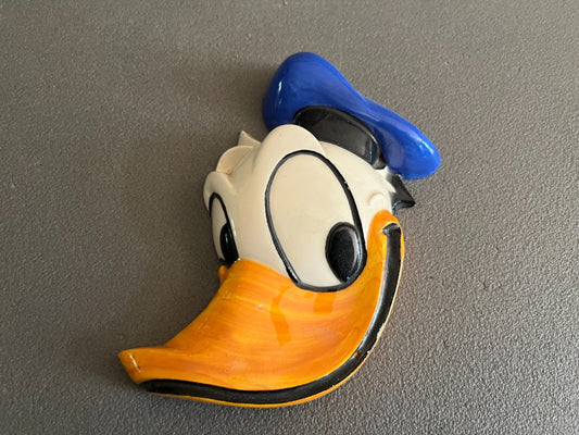 Rare Ancien Tête Céramique Murale 1960 Walt Disney Productions Donald Duck 16cm