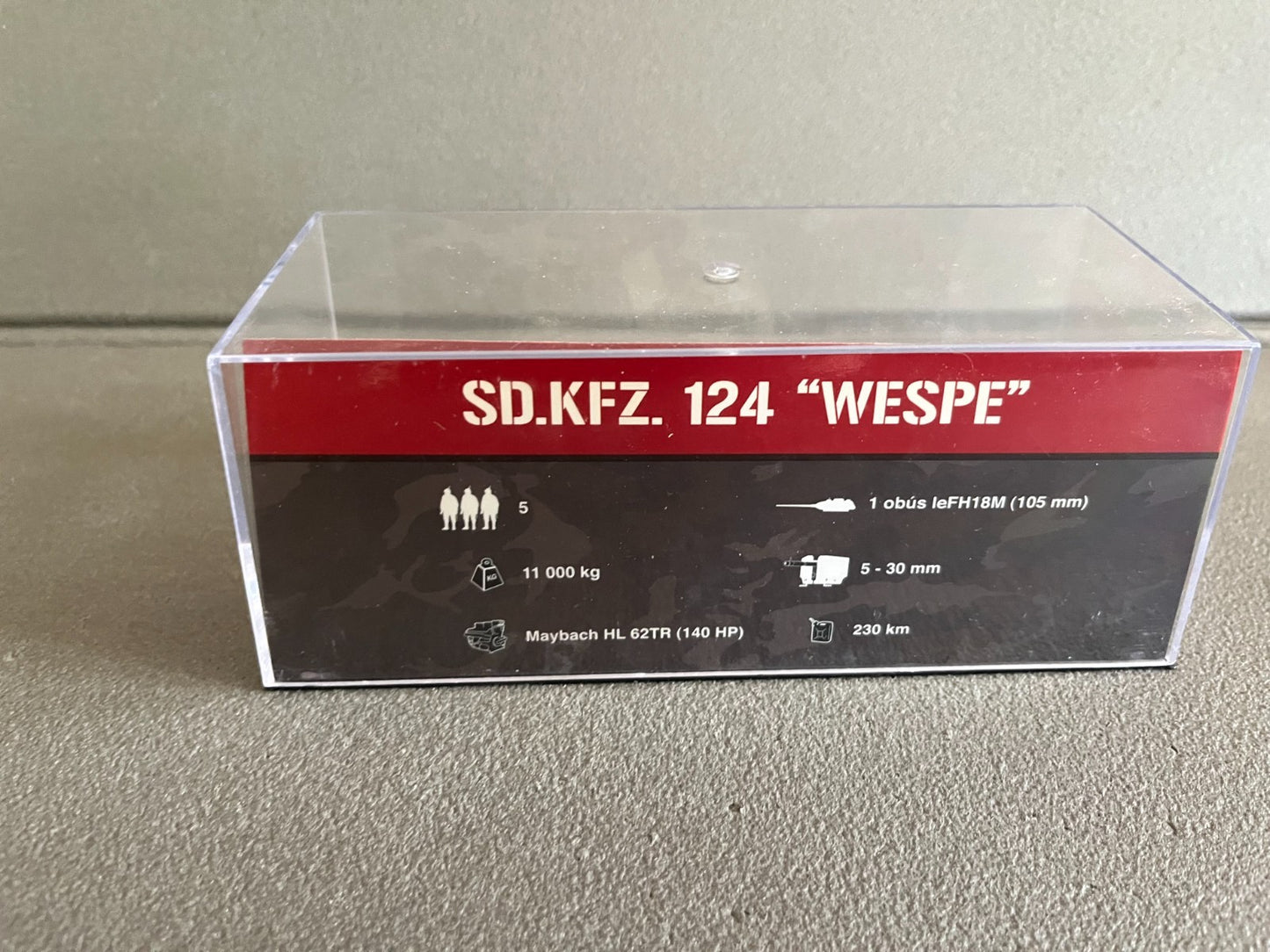 Miniature Militaire Char Tank Blindé Sd.Kfz. 124 Wespe USSR 1943 Altaya 1/72