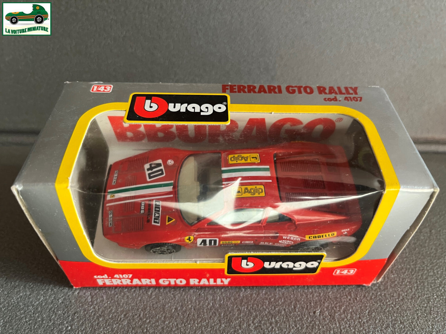 Voiture miniature Collection Ferrari GTO Rally cod 4107 Burago 1/43