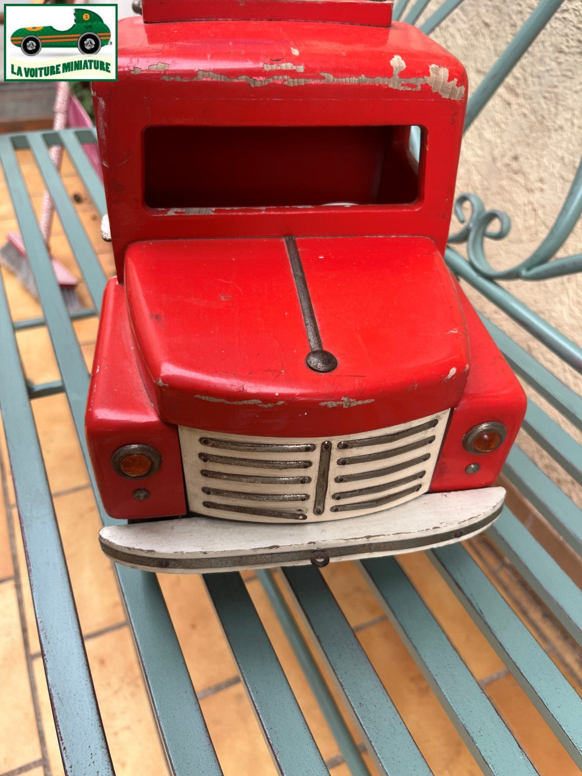 Grand et Ancien Jouet en Bois Camion VEITH Germany 1950 Incomplet 60cm Vintage