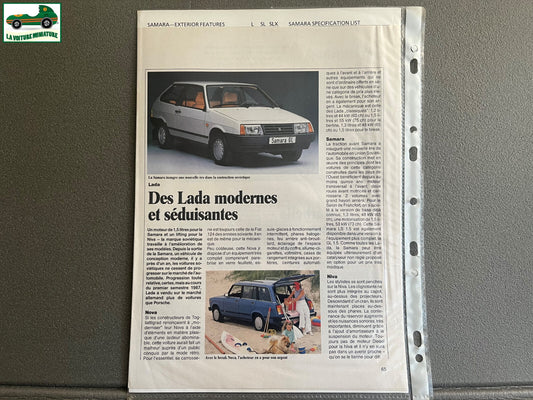 Ancien Dépliant Brochure Documentation Automobile Lada Samara Price List