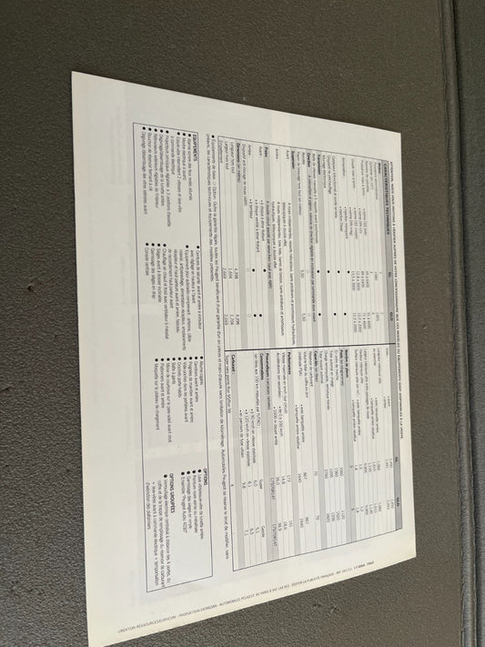 Ancien Dépliant Brochure Documentation Automobile Peugeot 405 Break GL GLD