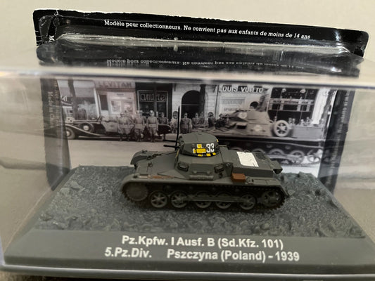 Miniature Militaire Char Tank Blindé Pz.Kpfw. I Ausf. B Poland 1939 Altaya 1/72