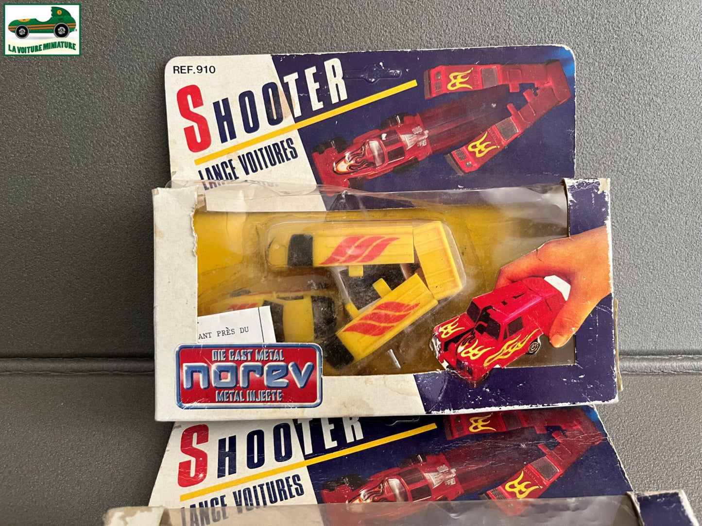 Lot 3 Miniature Jouet Plastique Ancien Norev Ref 910 Shooter Lance Voitures