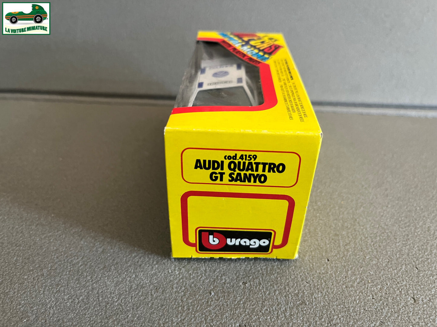 Voiture miniature Audi Quattro GT Sanyo cod. 4159 Burago au 1/43
