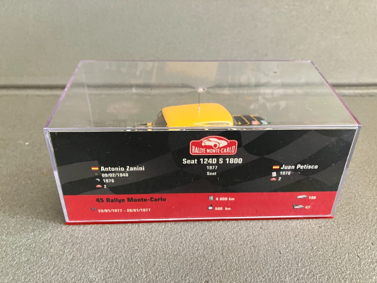 Voiture Miniature Seat 124D S 1800 Rallye Monte Carlo 1977 Altaya au 1/43