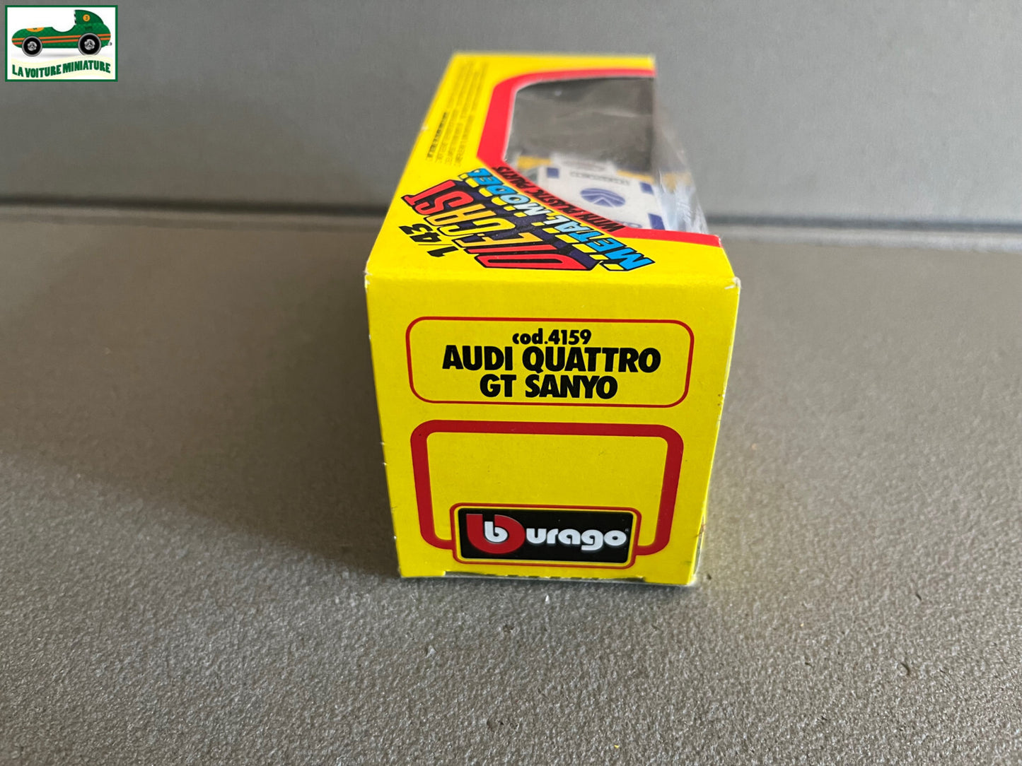 Voiture miniature Audi Quattro GT Sanyo cod. 4159 Burago au 1/43