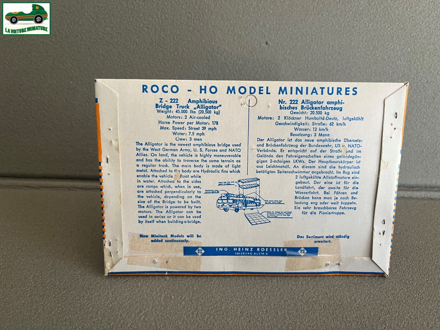 Miniature Engin Militaire Camion Blindé Z-222 Alligator Roco Minitanks 1/87 HO