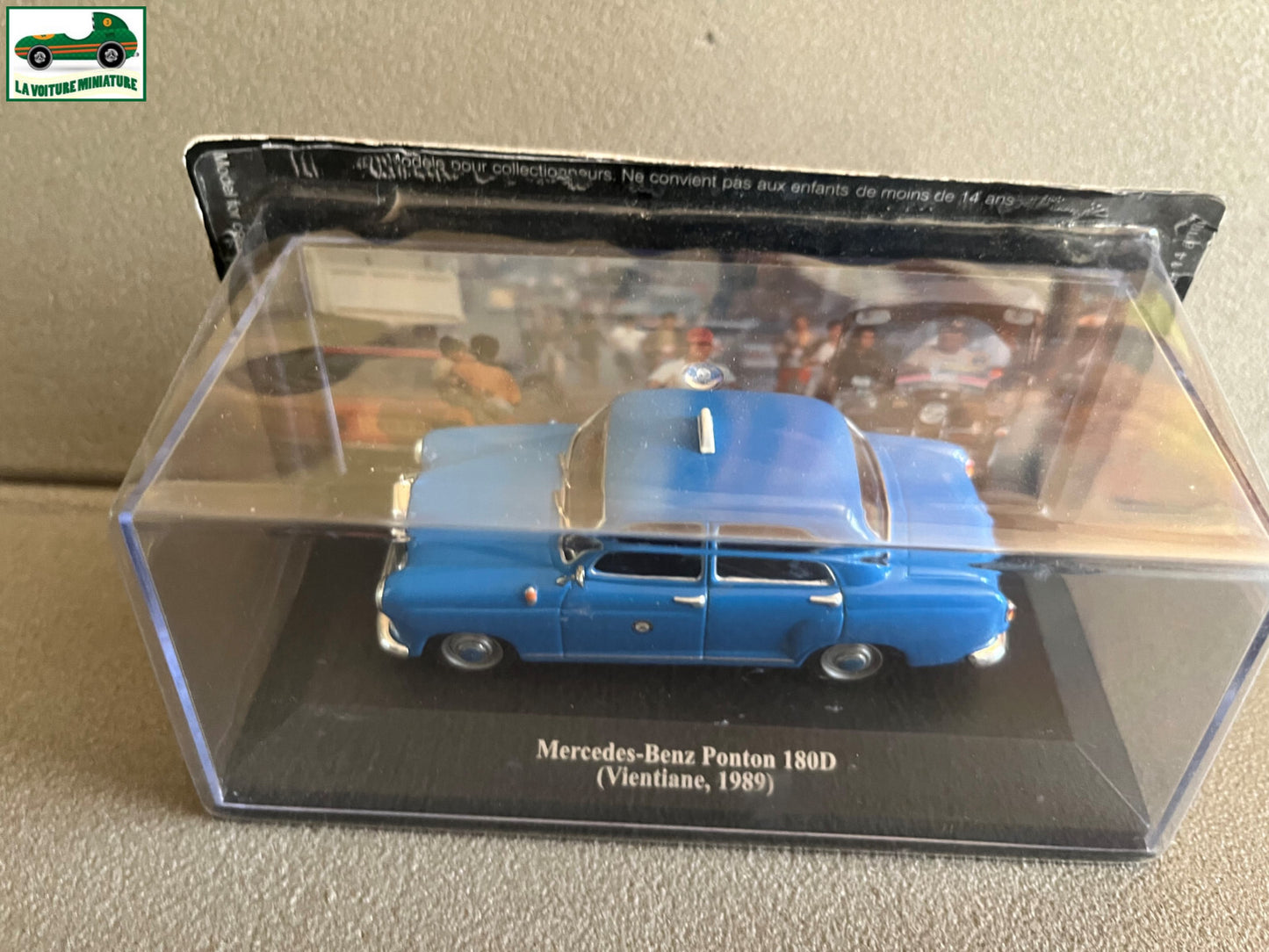 Voiture Miniature Mercedes Benz Ponton 180D 1989 Taxi Du Monde au 1/43 Altaya