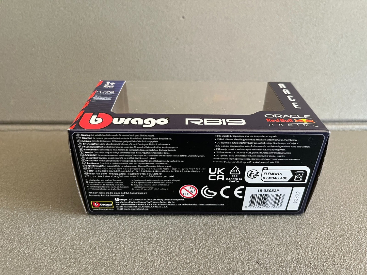 Voiture miniature Collection Formule 1 F1 Red Bull RB19 Burago au 1/43