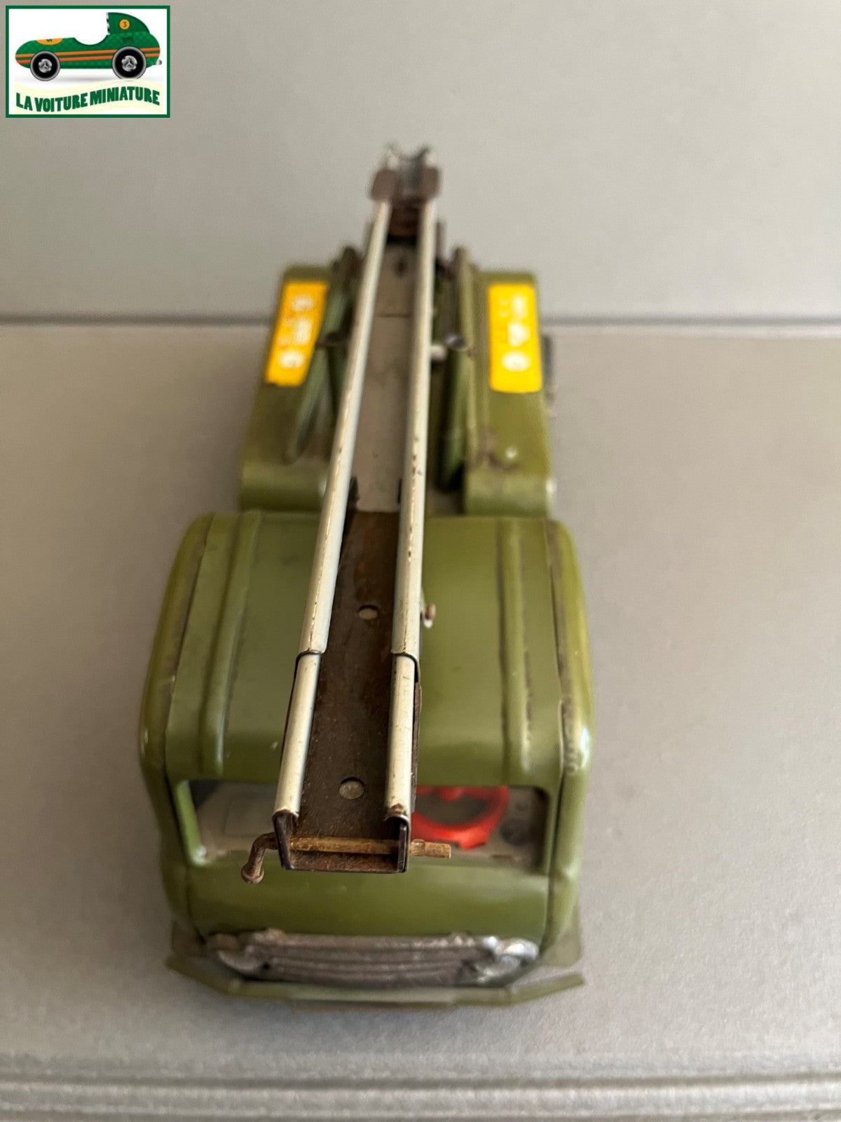 Jouet Ancien Camion Tôle Mécanisme Simca Cargo Militaire Joustra France Vintage
