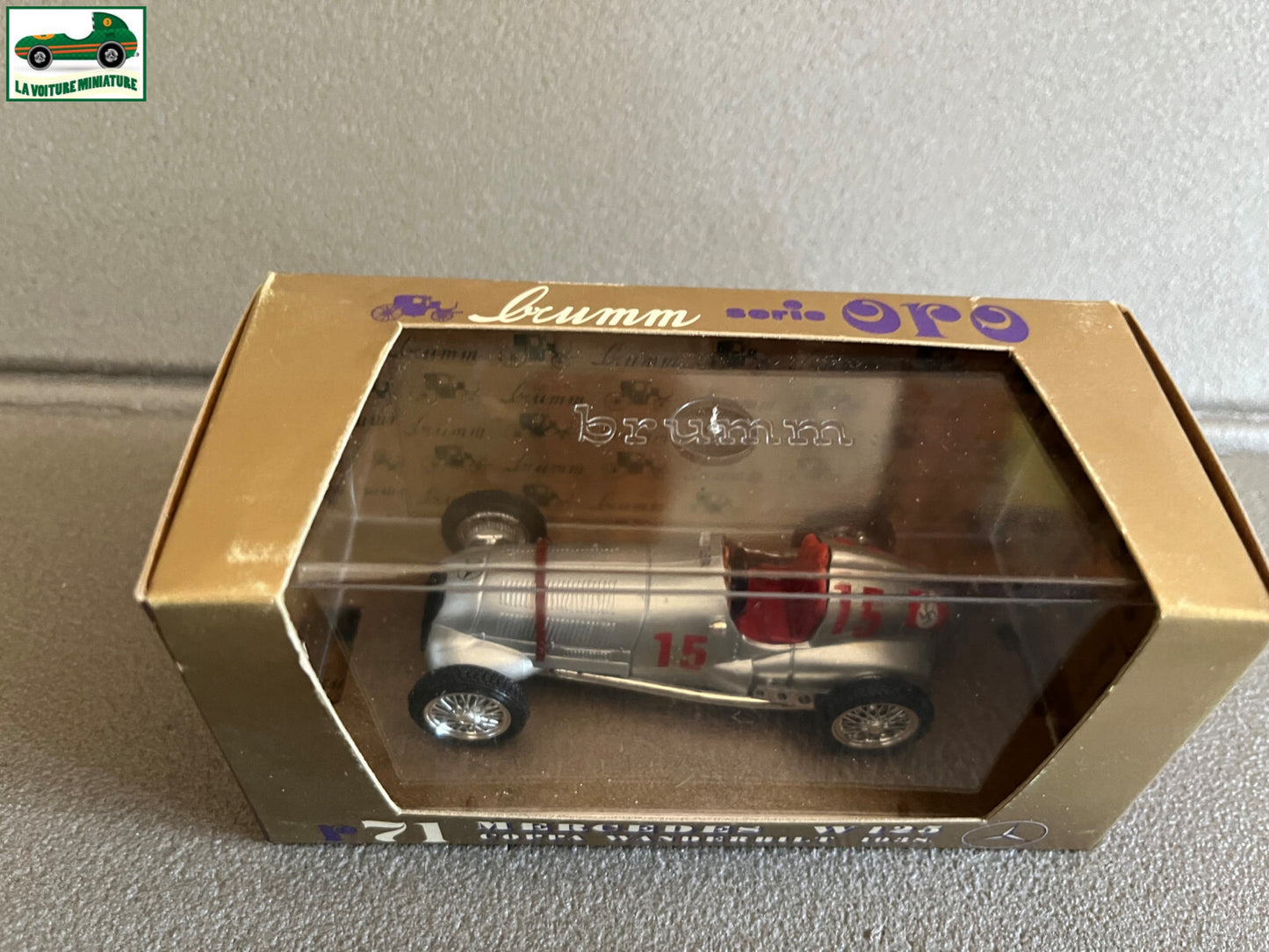 Voiture Miniature Mercedes W125 Coppa Wanderbilt 1938 Brumm au 1/43