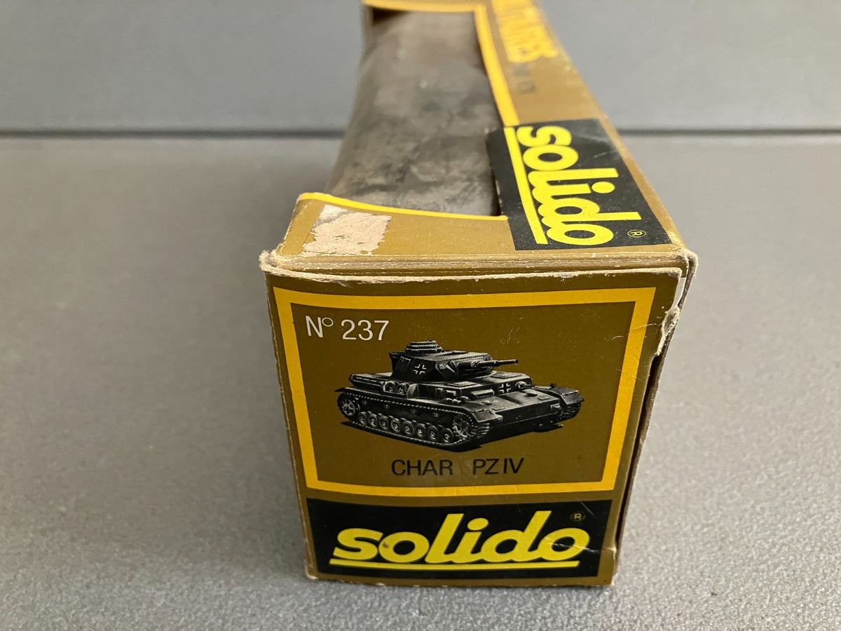 Ancienne Miniature Militaire Blindé Tank Char PZ IV 237 Solido France 1/50