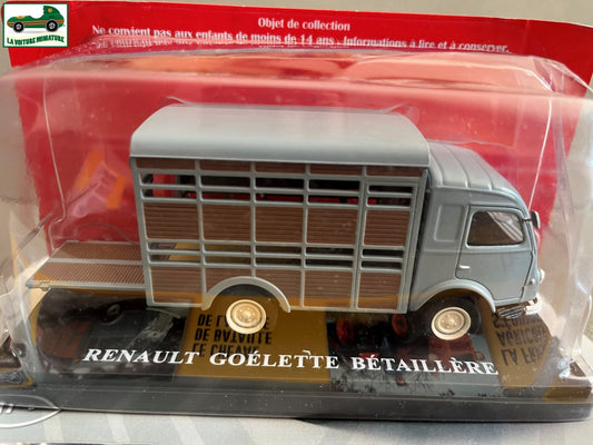 Voiture Miniature Utilitaire Renault Goelette Bétaillere Hachette 1/43