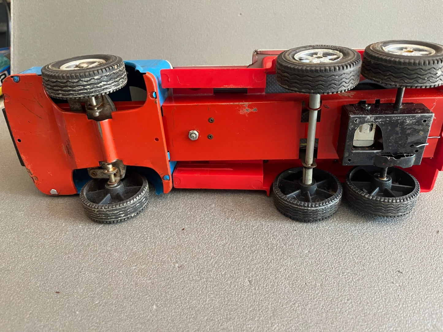 Jouet Ancien Voiture Miniature Tôle Camion Pompiers Gama Incomplet