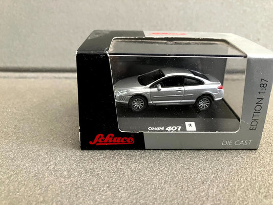 Voiture Miniature Peugeot Coupé 407 Schuco 1/87 HO