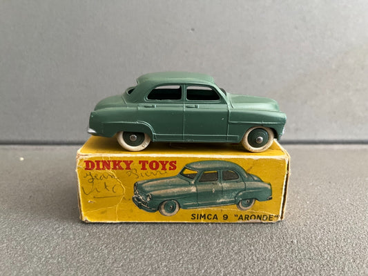 Ancienne Miniature Voiture Simca 9 Aronde Dinky Toys France 24U Boite