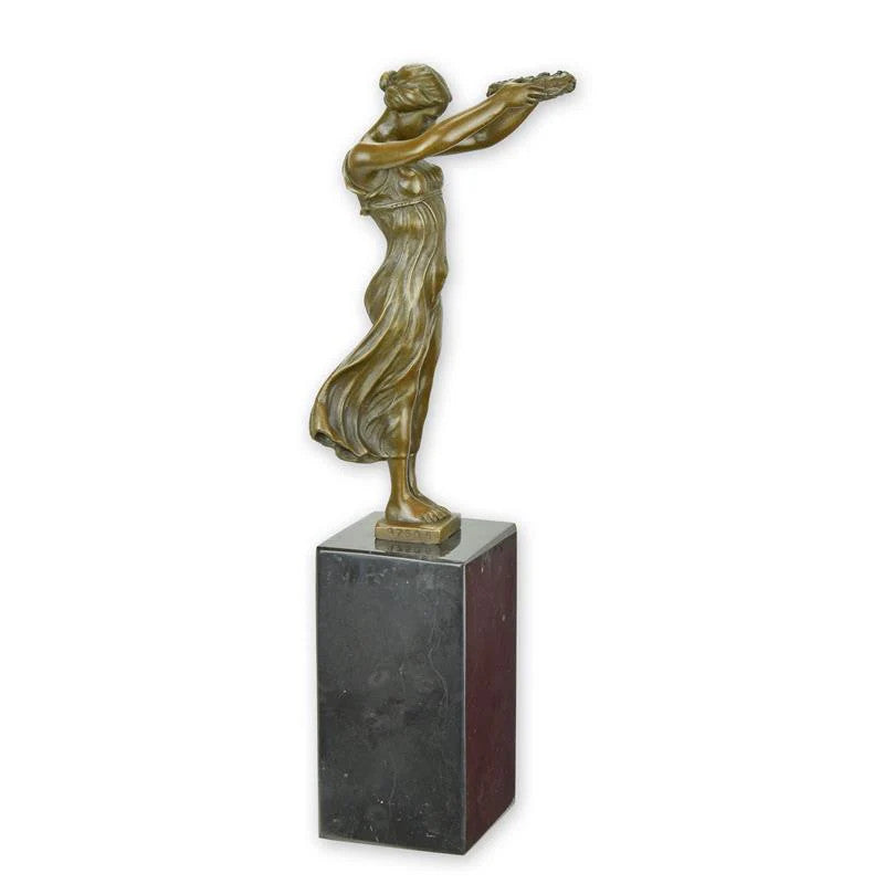 STATUE MODERNE SCULPTURE BRONZE DE GÃLLE FRA OU LA DAME OR