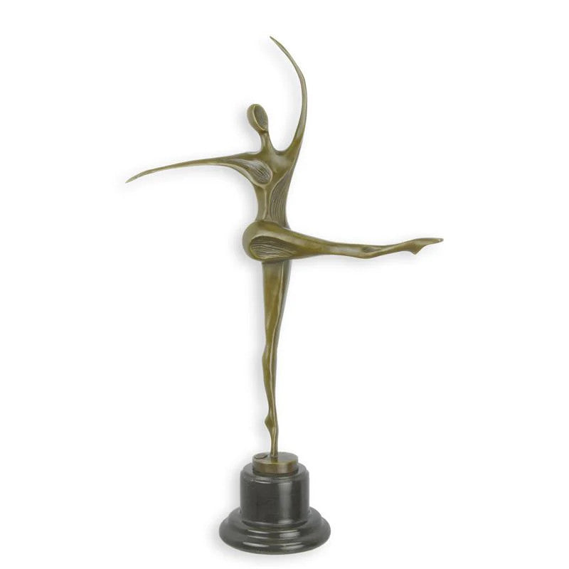 STATUE MODERNE SCULPTURE BRONZE FEMME DANSANTE