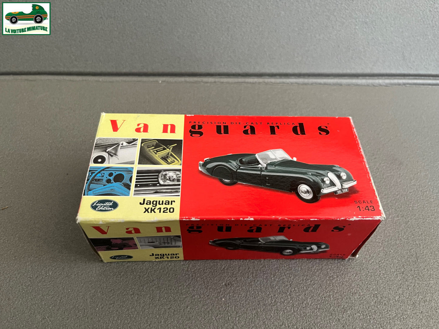 Voiture Miniature Jaguar XK120 Suede Green Vanguards au 1/43
