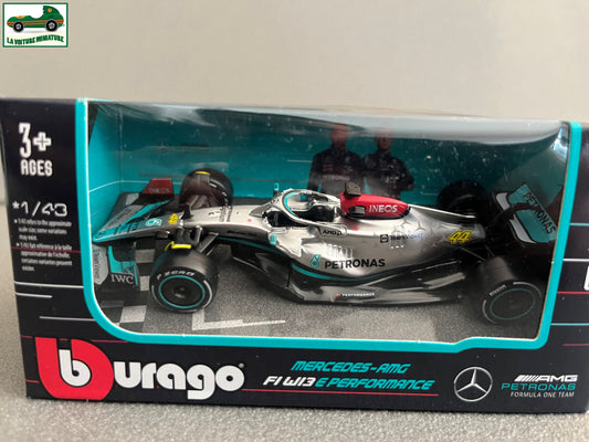 Voiture Miniature Formule 1 Mercedes Benz F1 W13 E Performance Burago 1/43