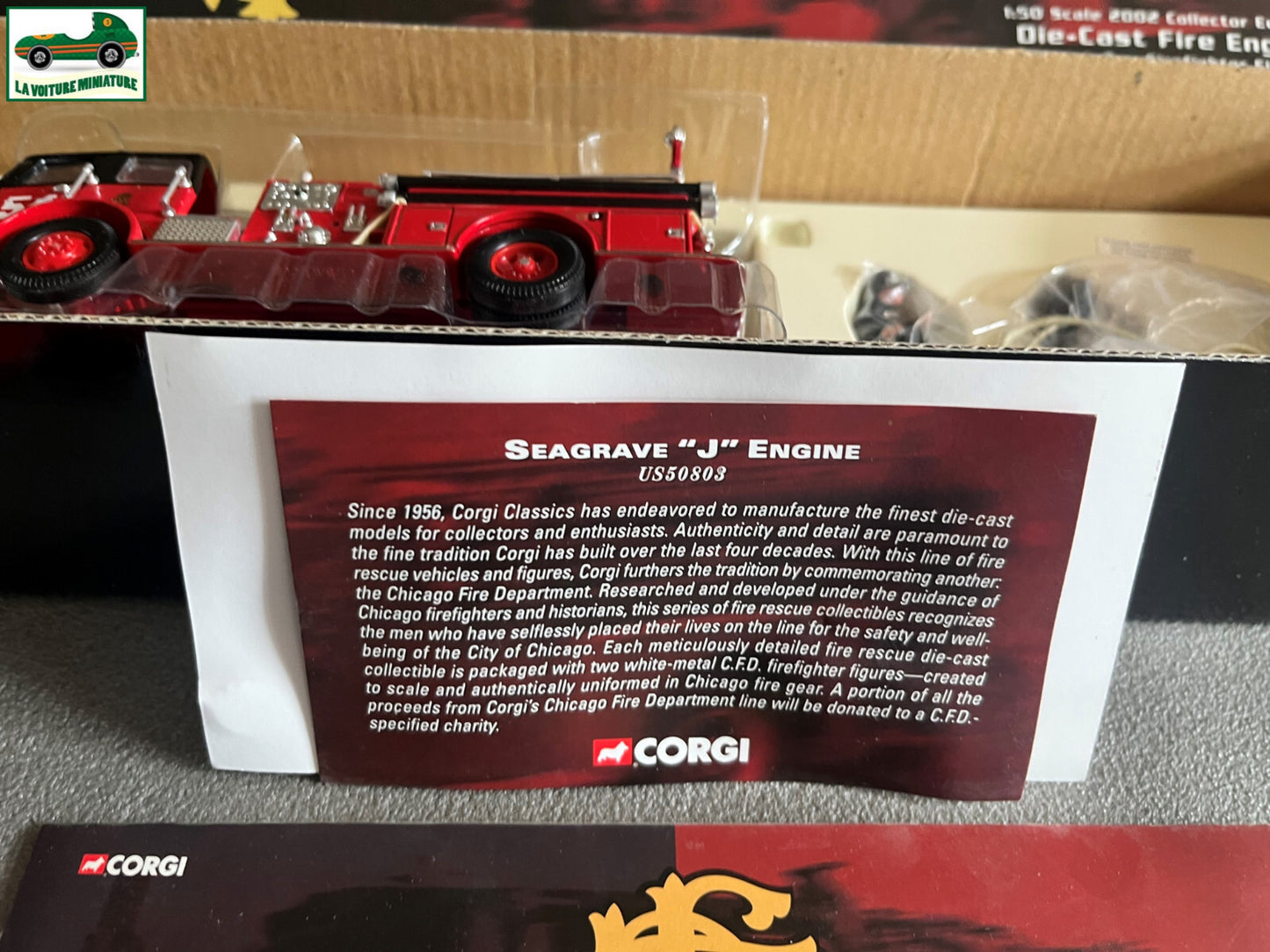 Voiture miniature Camion Pompiers Seagrave J Engine Corgi Heroes 1/50