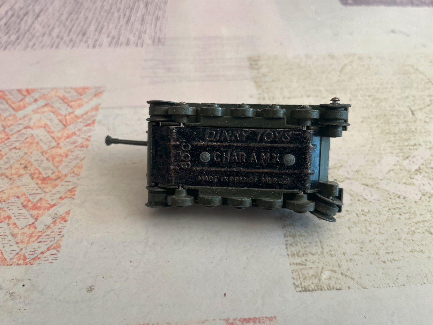Ancienne Miniature Dinky Toys Armée Tank Char AMX Meccano France Epave