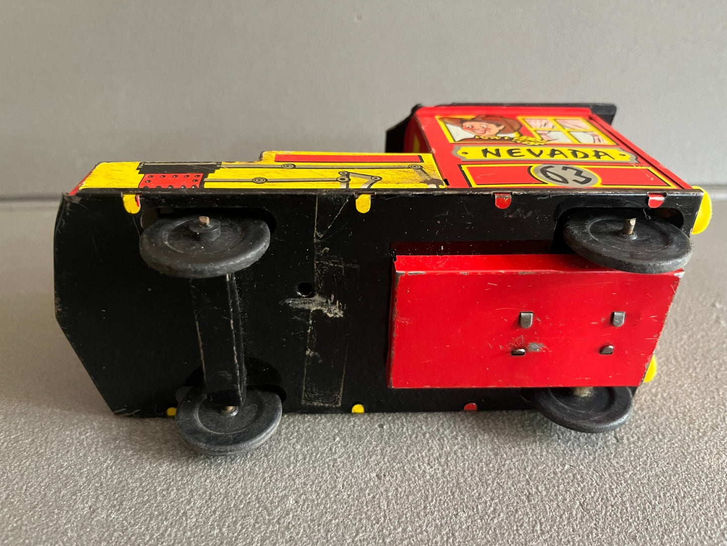 Jouet Ancien Mécanisme Miniature Train Locomotive Nevada 63 Incomplet