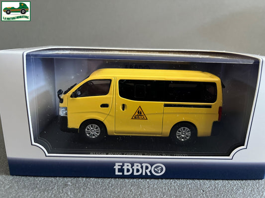 Voiture Miniature Nissan NV350 Caravan School Bus 2012 Autobus Ebbro au 1/43