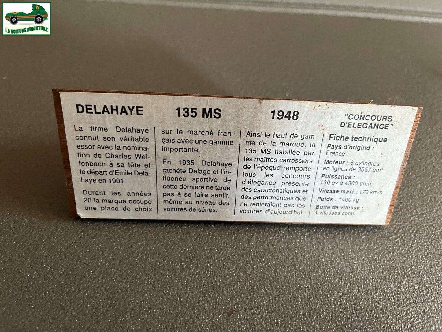 Voiture Miniature Delahaye 135 MS 1948 Concours D'élégance Solido France 1/43