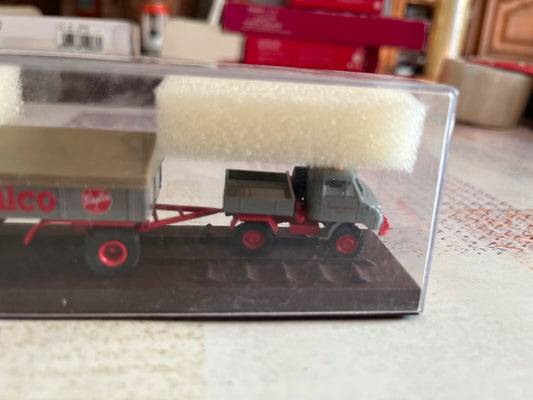 Voiture Miniature Camion Semi Remorque Mercedes Unimog Sinalco Brekina 1/87 HO
