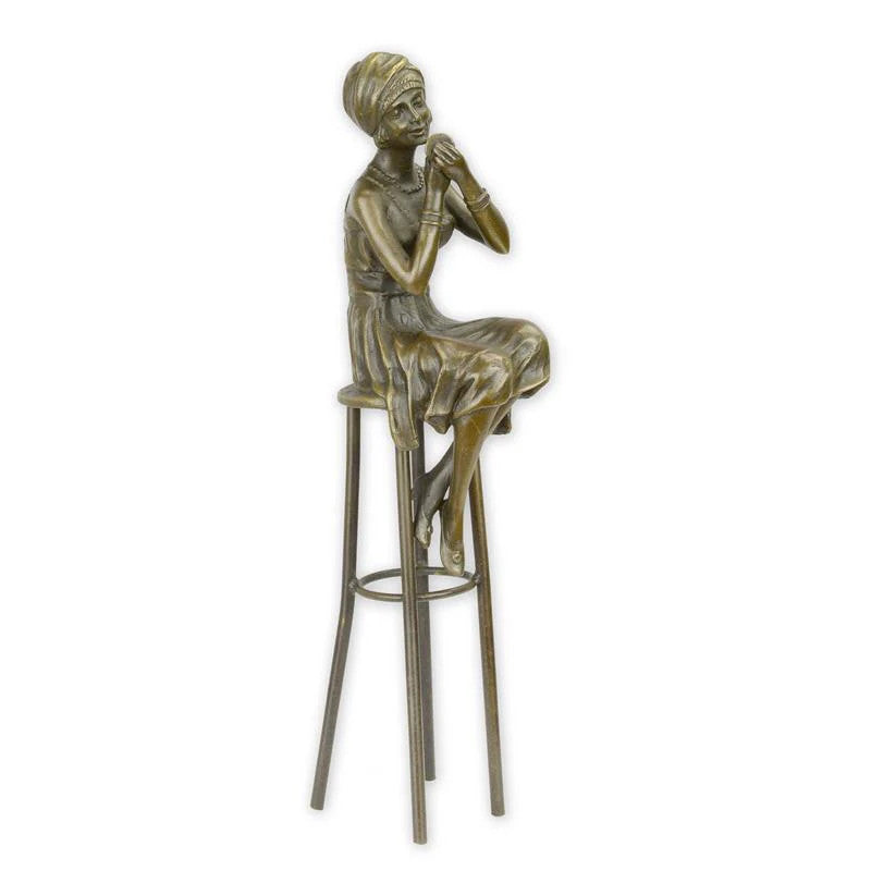 STATUE MODERNE SCULPTURE BRONZE INTITULÉE PETIT ROUGE