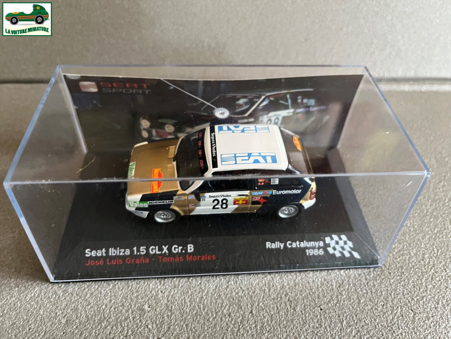 Voiture Miniature Seat Ibiza 1.5 GLX Gr.B Rallye Catalunya 1986 au 1/43