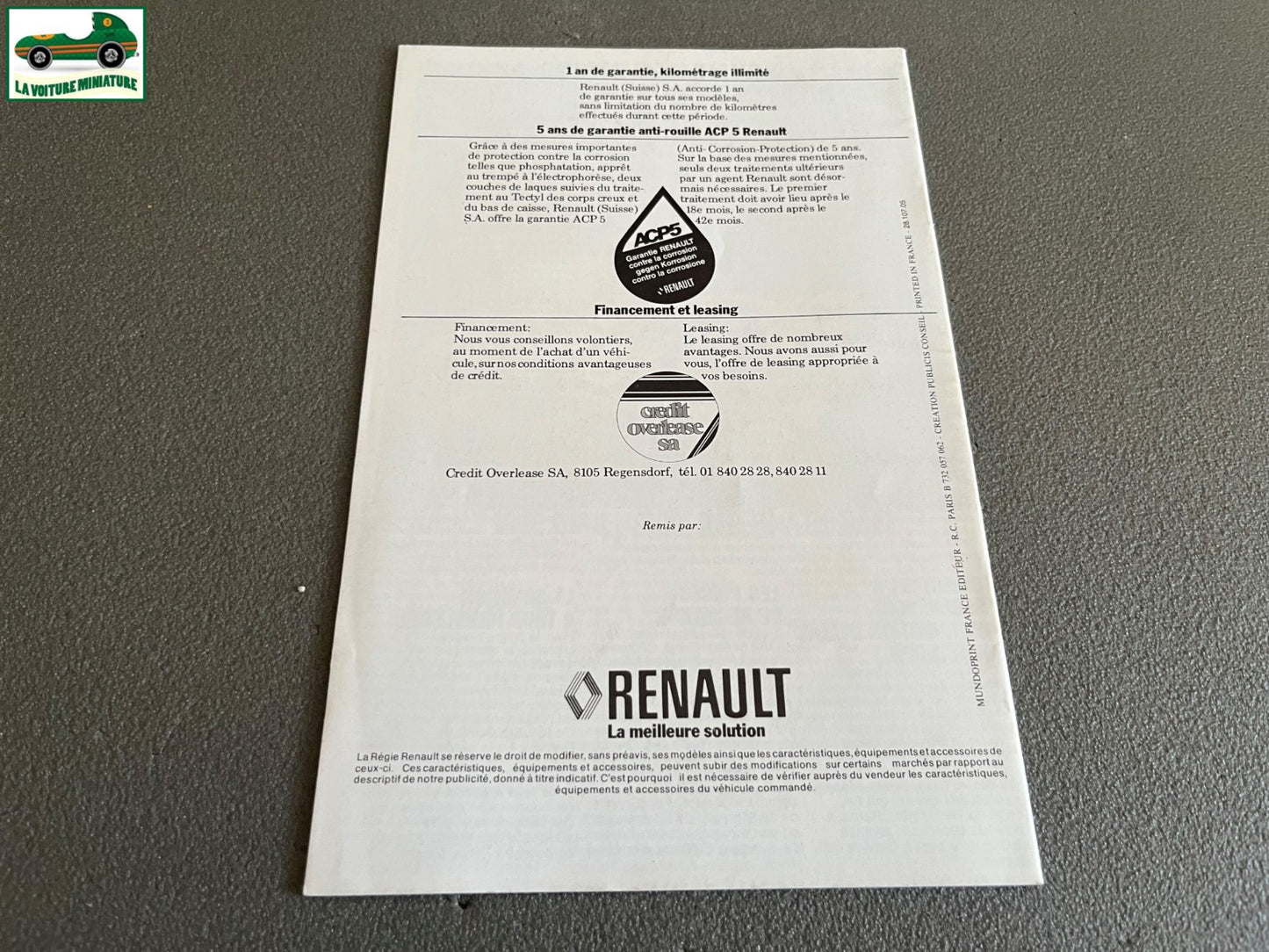 Ancien Dépliant Brochure Documentation Automobile Renault 15/17