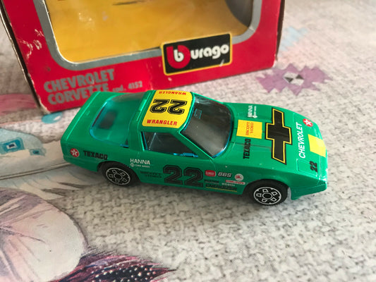 Ancienne Voiture Miniature Chevrolet Corvette 4152 Burago Made in Italy 1/43